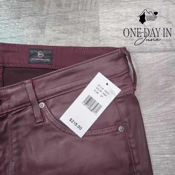 Adriano Goldschmied The Legging Ankle Faux Leather Jeans Size 27 (4) - Picture 2 of 6